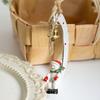 Christmas Pendant Moon Shape Design Christmas Elements Snowman Santa Claus Elk Hanging Pendant Holiday Atmosphere Ornament
