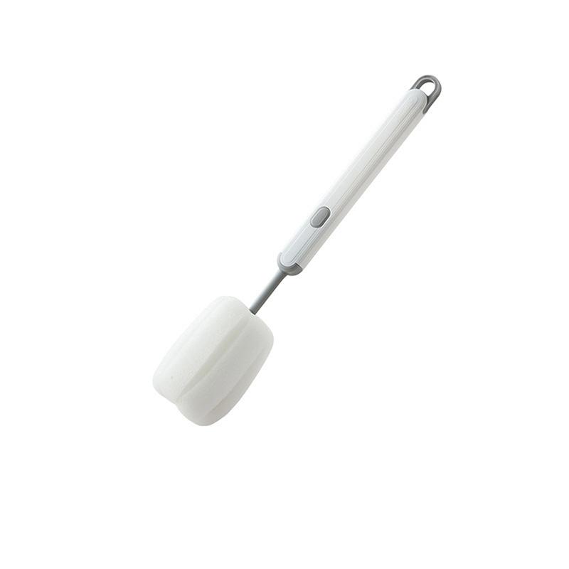 

1 шт. Мягкая губка для мытья чашек с длинной ручкой, губка для бутылок, щетка для мытья бутылок, стеклянных чашек, мытья и чистки кухни белый