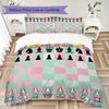 Chess Pattern Bedding Uilt Set Uilt Cover Pillowcase Home Decoration Birthday Gift (1 * Duvet Cover + 2 * Pillowcase Without Core)
