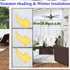 Dedicated For Sliding Windows Glass Aluminum Foil Sun Shade Film Protector Pad Office Sunshine Room Insulation Heat Preservation