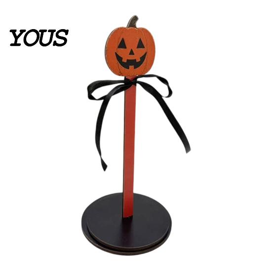 Cute Bat Witch Hat Decor Halloween Paper Towel Roll Holder, Ghost/Pumpkin/Witch's Hat/Bat Decor, Durable Festive Home Gift Wood Standing Reel