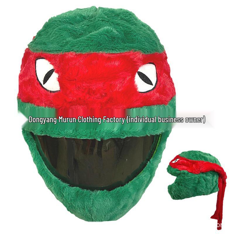 Motorcycle Plush Helmet Cover - Three-Eye Elk, Pumpkin, Rabbit Balaclava