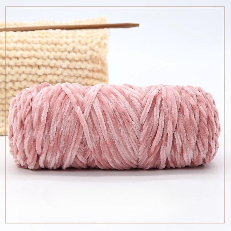 500g Chenille Soft Velvet Yarn Cotton Wool Yarn Crochet Yarn DIY Handmade Scarf Sweater Coat Blankets for Knitting Crafts