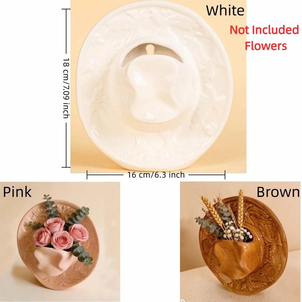 Einzigartige Cowboyhut-Vase Westernstil Blumenhalter Blumenarrangement Ornamente Heimdeko