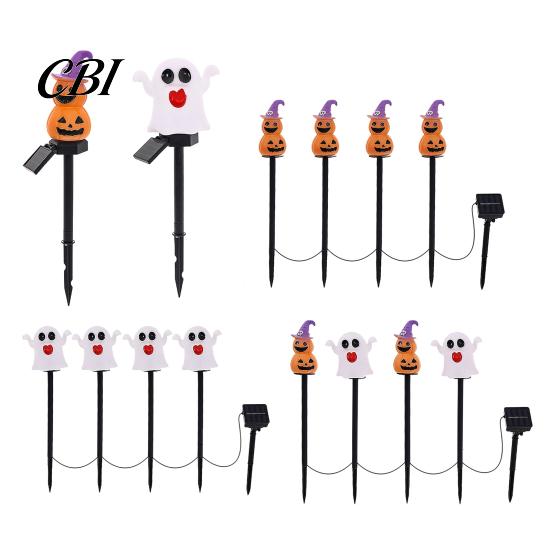Solar Powered Path Lights Halloween Pumpkin Light, Ghost Garden Stake Waterproof Stakes LED Pathway Light for Yard Patio Lawn Decor Decorations