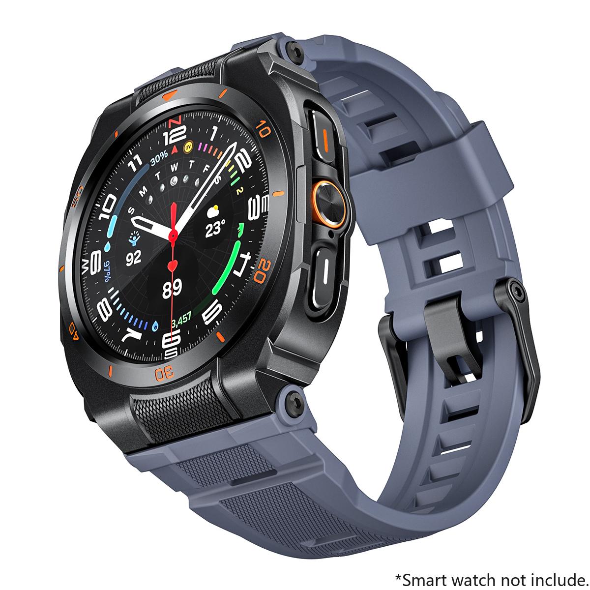 

Силиконовый спортивный ремешок + Металлический корпус для Samsung Galaxy Watch Ultra 2025 47 мм Браслет Correa для Galaxy Watch 7Ultra 47 Аксессуары Watch 7 Ultra 47mm