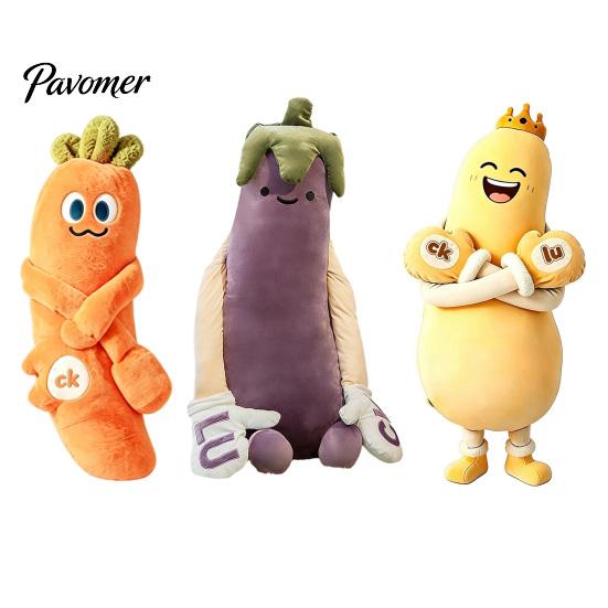 Skin Friendly Pillow Eggplant Body for Side Sleepers, Soft Long Plush Cushion Large Hug with Removable Washable Cover, Cute Hugging Women Full Support