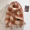 Autumn and winter new versatile scarf women's thickened woven thick beard fringed warm scarf imitation cashmere shawl