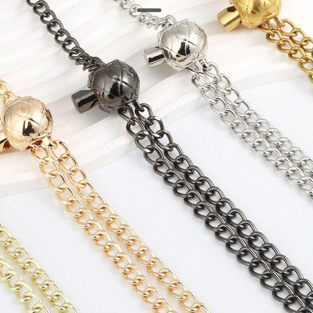 111cm DIY Metal Purse Chain Strap Handle Replacement for Handbag Shoulder Crossbody Bag Chain Strap with Length Adjustable Ball