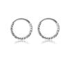 2Pcs 316L Stainless Steel Twist Hinged Septum Rings Clicker Hoops For Cartilage Tragus Helix Ear Piercing Jewelry