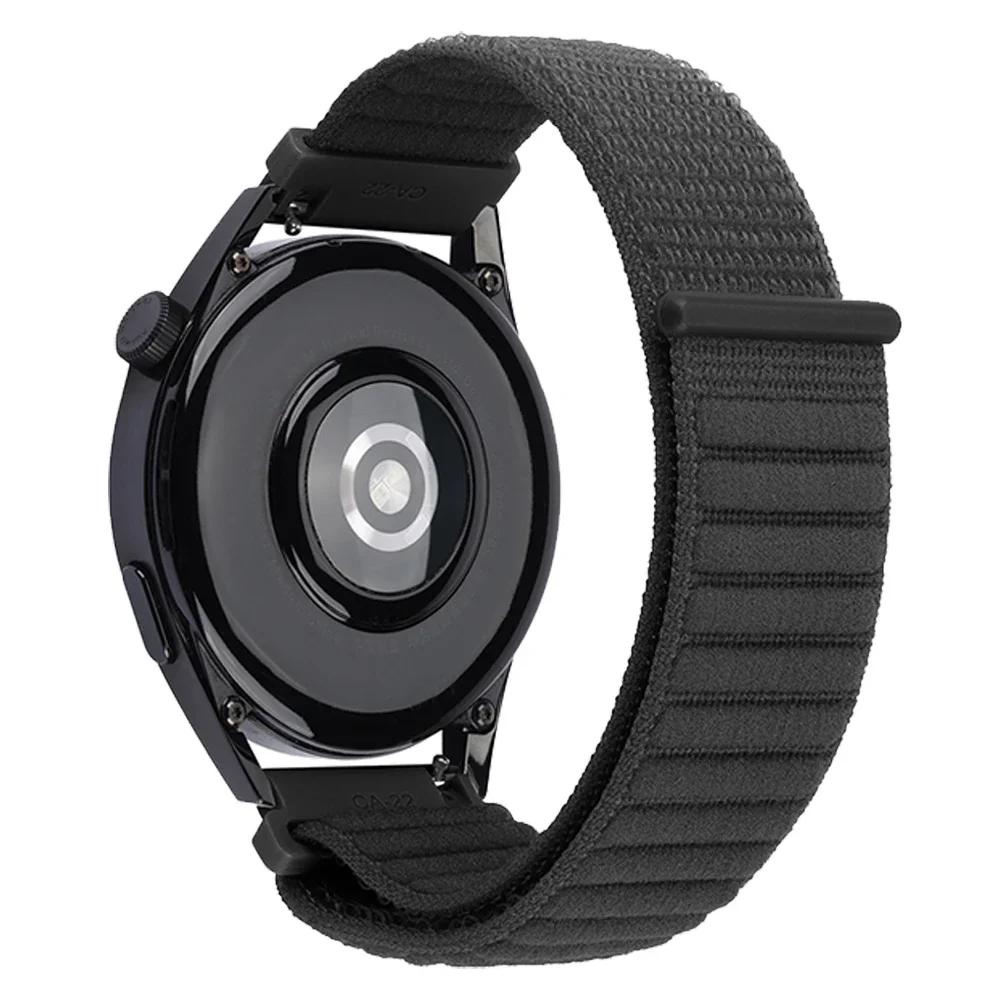 20 22mm Woven Nylon Loop Strap For Garmin Forerunner 165 265 255 645 570 Venu Sq 2 3 4 D2 Air X15 Bracelet Breathable Watchbands