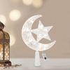 LED Mond Stern Weihnachtsbaumspitze Licht Dekorative Mond Stern Lampe für Eid Mubarak Muslimischer Schmuck Ramadan Dekoration
