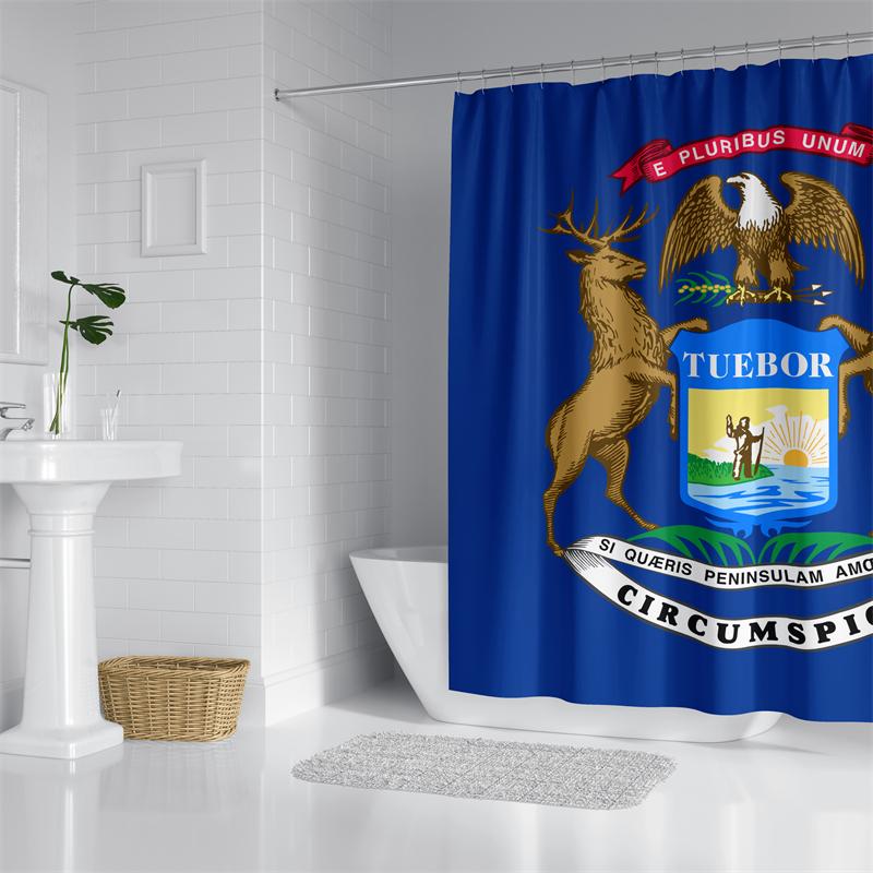 

Aertemisi Michigan Shower Curtain Set With Grommets And Hooks For Bathroom Decor W60H190(CM)-1 Pcs