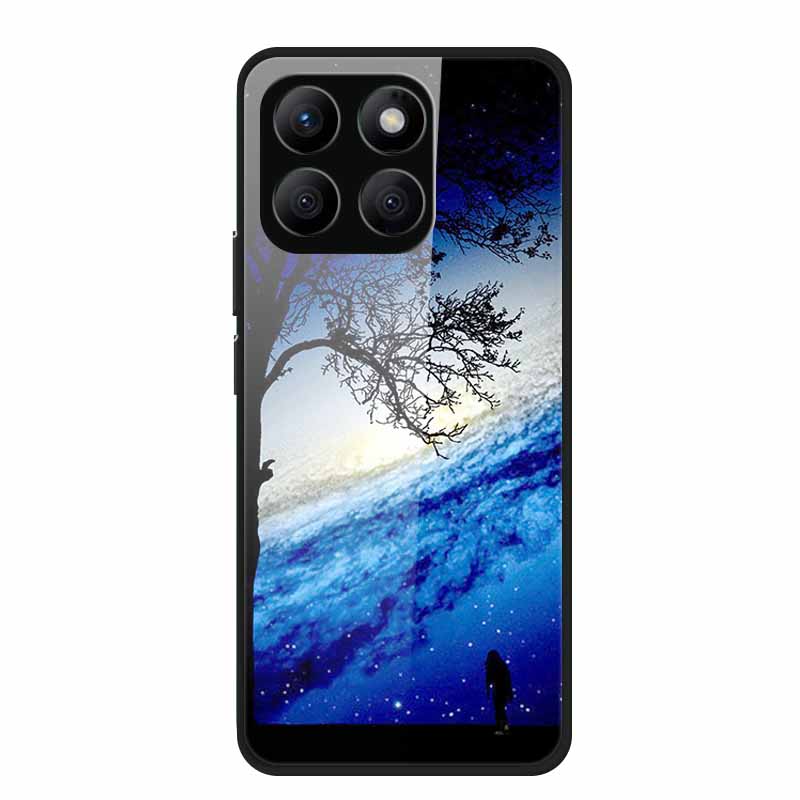 Glass Hard Back Cover For Honor X8C X8B X8 4G 5G Honor 400 Smart Phone Case Soft TPU Bumper Tempered Glass Case Coque Funda Capa