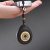 Natural Ebony Copper Coin Car Keychain Men's and Women's Retro High-end Bag Hanging Handle Piece Rotatable Pendant Pendant
