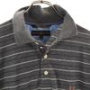 TOMMY HILFIGER Border Pattern golf Short sleeve Polo shirt M gray Men's Used