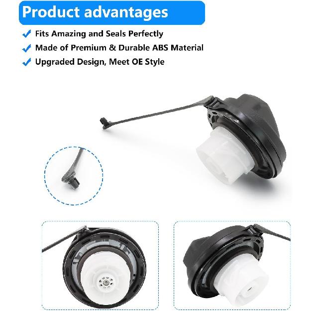 31010-3L600 Gas Cap Fuel Cap For Hyundai Accent Azera Elantra GT Genesis Coupe Santa Fe Sonata Tucson Veloster, Kia Soul Sedona Forte Sportage
