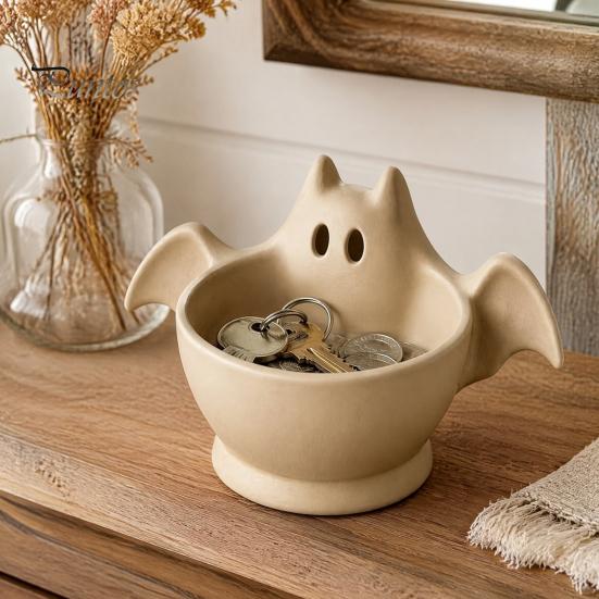Versatile Storage Bowl 3D Printed Halloween Ghost Bowl, Trick or Treat Snack Candy Decor Serving Decorative Tray Dish, Party Supplies Tableware