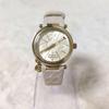 Used Vivienne Westwood White Leather Analog Watch Orb 2 Gold