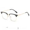 Mens Fashion Half Frame Glasses With Blue Light Blocking For Business And Casual Use