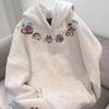 Youth Velvet Cartoon Hooded Sweatshirt - Casual Autumn/Winter Trend for Couples