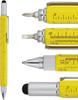 Gifts Multi Tech Tool Pen 6 In 1 Stylus Pen - Screwdriver Pen With Ruler, Levelgauge, Ballpoint Pen Black Ink (silver)