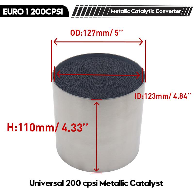114X100mm 200CPSI High Quality Flow Catalytic Converter Filter Packets Universal Metallic Honycomb Catalytic Converter Metallic Catalyst