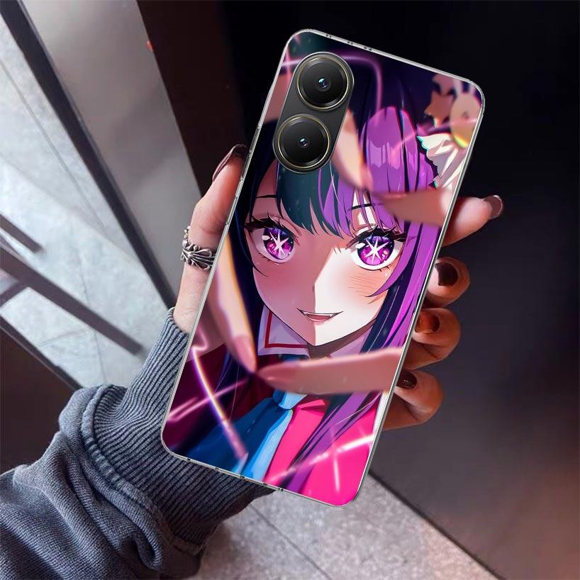 Oshi No Ko Phone Case For Xiaomi Poco X5 X6 X7 Pro F7 Ultra M7 Redmi 15C 15 13C 13 12C 12 10 10C 10A 9 9C 9T 9A Cover Poco X3 X5