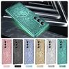 Electroplated Plastic Phone Case for Samsung Galaxy Z Fold 7 6 5 4 3 Fold6 Fold5 Fold4 Fold7 Hard Shell Hinge Protection Cover