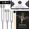 Healing Tuning Forks (128Hz, 256Hz, 512Hz) ? Tuning Fork Medical Set with Body Weights for Chakra Healing ? Yoga and Meditation Accessories ? Frequenc