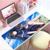 Sweet Emotional Anime Ssummer Pockets Mouse Pad Large Thick Desk Pad Stitched Edges Gaming Mouse Mat For Pc