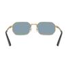 Versace Simple personalized design metal rectangular sunglasses same style for men and women, gold 55942766 VE2297-Gold frame/blue lens 54