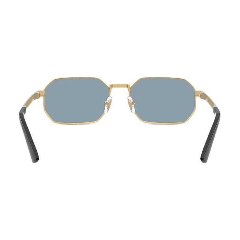Versace Simple personalized design metal rectangular sunglasses same style for men and women, gold 55942766 VE2297-Gold frame/blue lens 54
