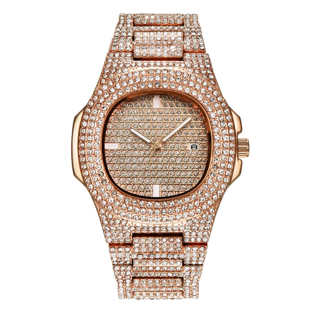 Men's Starry Sky Diamond Quartz Watch - Hip Hop Fashion Style