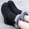Warm Winter Boots for Women,Slip-Resistant Plush Lined Snow Ankle Boots,Comfortable Mid-Calf Thermal Booties for Mother Older Adults