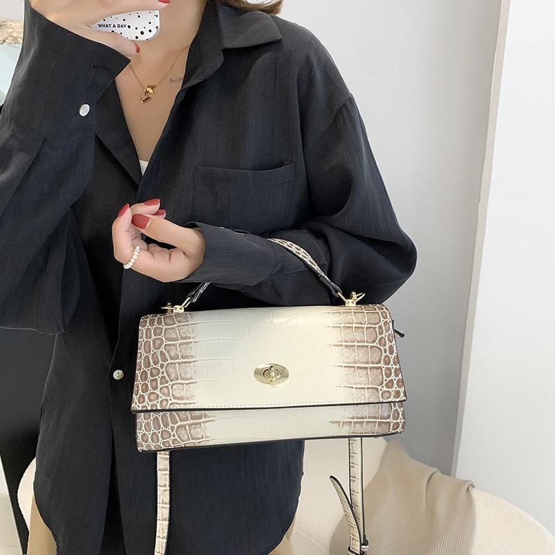 Bag EU and South Korea Fashion Embossed Handbag Simple Shoulder Crossbody Multi-Purpose Lady's Bags