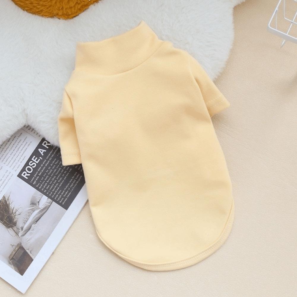 New Solid Color Puppy Hoodie Soft Cotton 2-leg Style Dog Warm Hoodie Simple Design High-Neck Sweatshirt Pet Clothing
