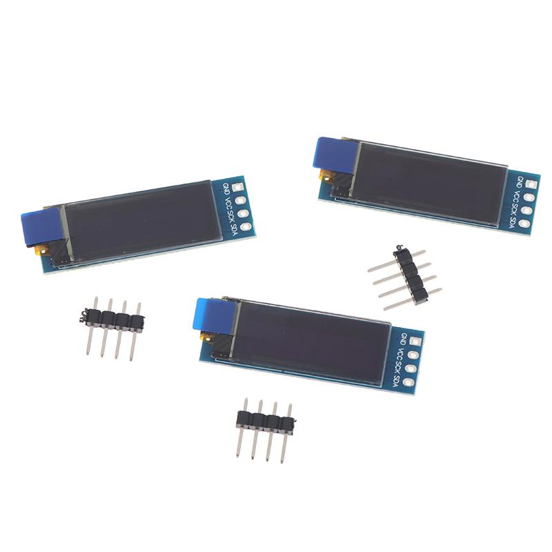0,91 Zoll OLED-Modul Weiß/Blau/Gelb OLED 128x32 OLED LCD LED-Anzeigemodul 0,91" 4-Pin Monochrom I2C Kommunikation