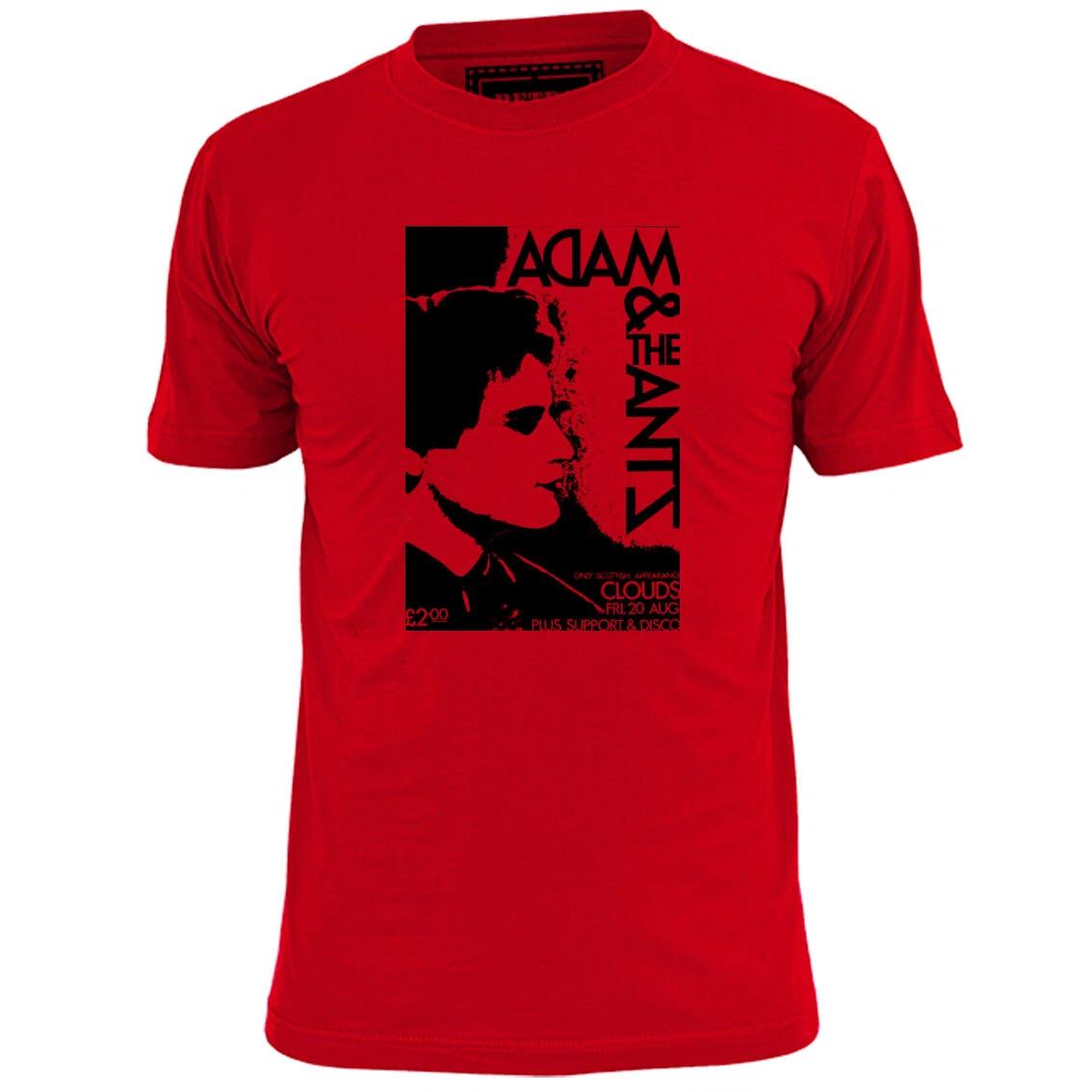 

Mens Adam Ant Clouds Inspired Gig Poster T shirt Punk Pistols Ruts Clash M