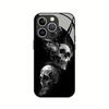 Trendy Skull Pattern Glass Material Phone Case For iPhone 17 Pro Max 16 15 14 13 12 11 Pro 16E 17Air 7 8 15 Plus XR XS X Cover
