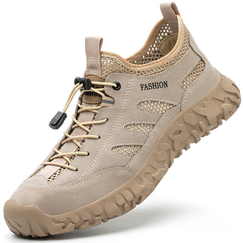 Chaussures de travail d'été pour hommes Chaussures de sécurité respirantes à embout en acier Baskets de travail pour hommes Chaussures indestructibles anti-crevaison Chaussures de sécurité