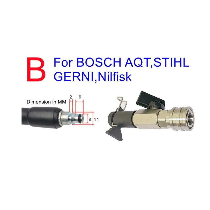 High-Pressure Car Washer Water Gun with 1/4 Quick Connect Adapter for Karcher and Bosch Systems