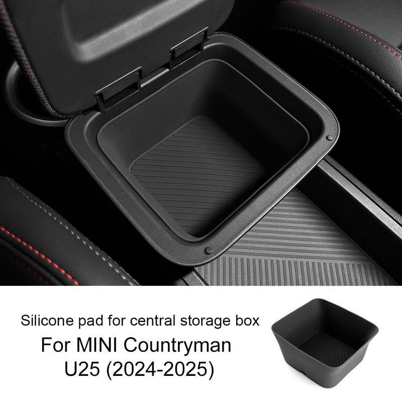 For MINI Countryman U25 2024 2025 Silicone Car Central Armrest Storage Box Content Center Console Accessories