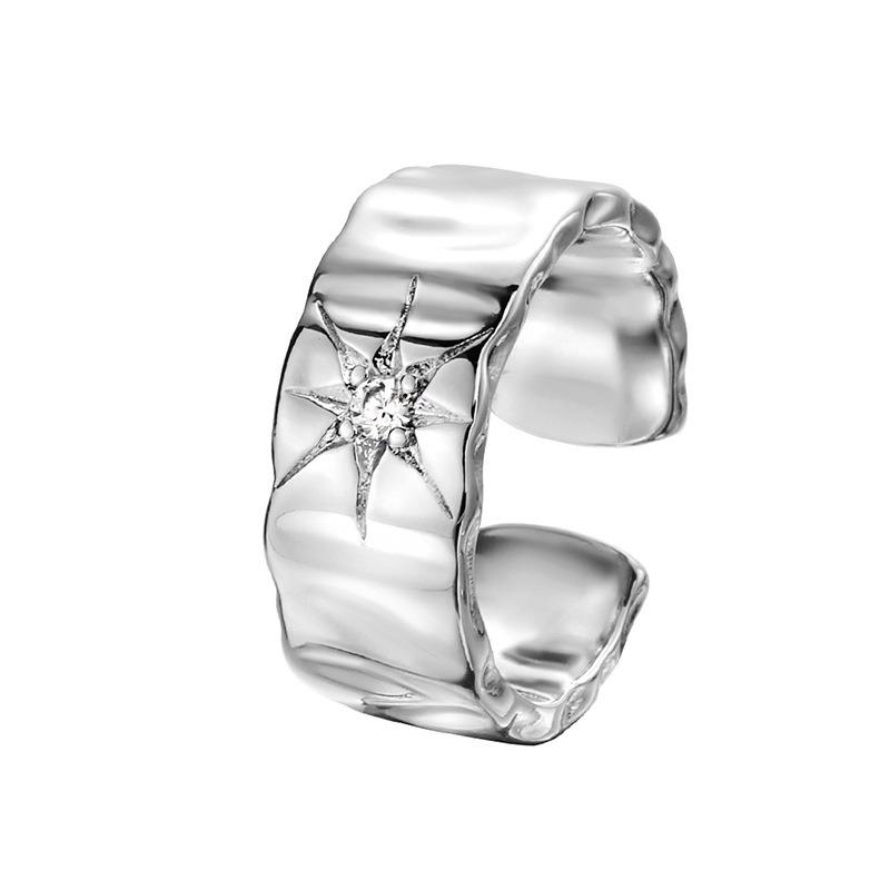 

Кольцо со звездой из блестящего циркона, модные изысканные женские и мужские регулируемые кольца для пар Y2K, хип-хоп, вечерние украшения для девочек, подарки