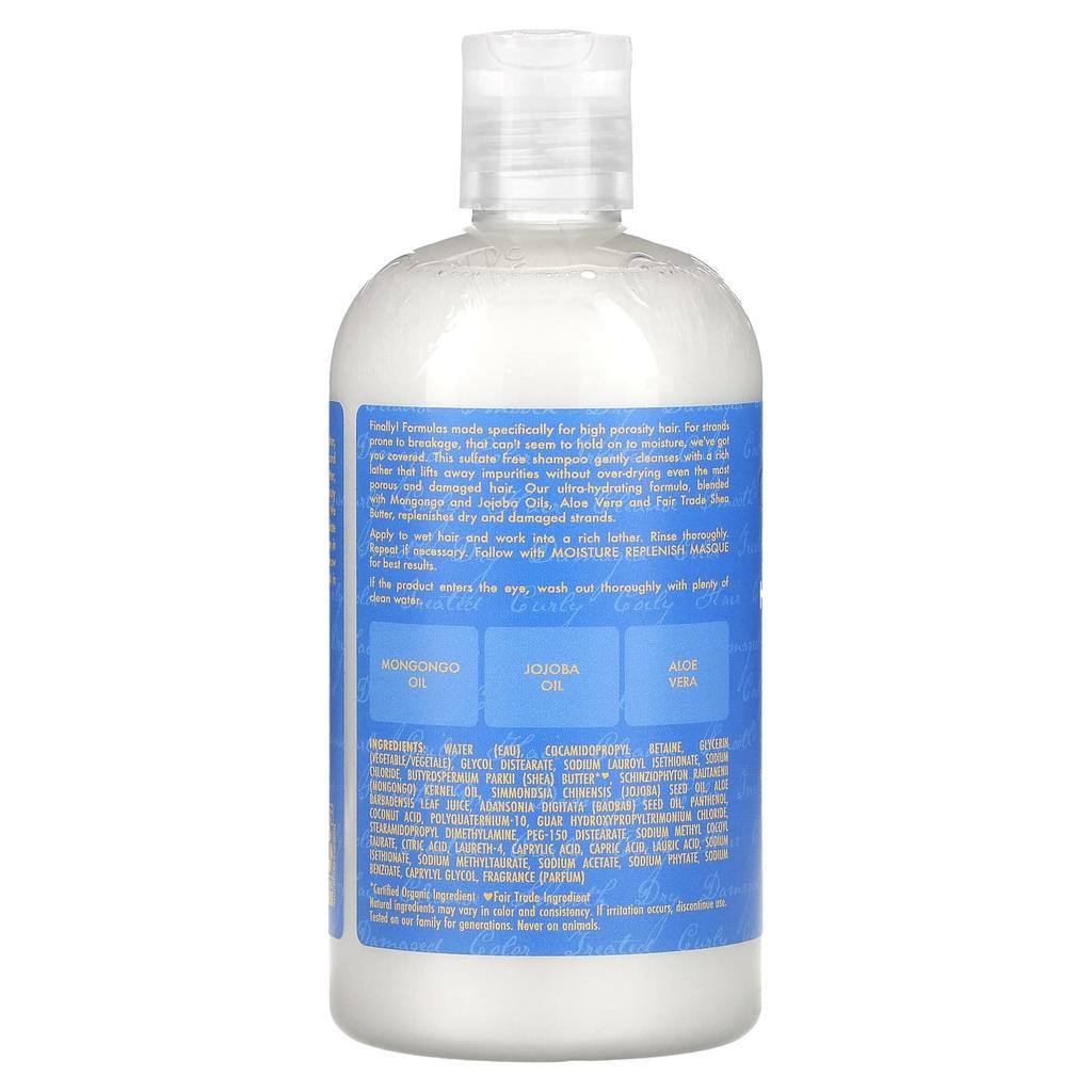SheaMoisture, High Porous Moisture Replenish Shampoo, Mongongo & Jojoba Oil, 13 Fl Oz (384 Ml)