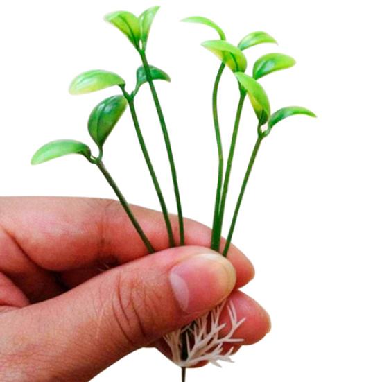 10Pcs Bean Sprout Artificial Fake Plant Plastic Potted Home Office Table Desk