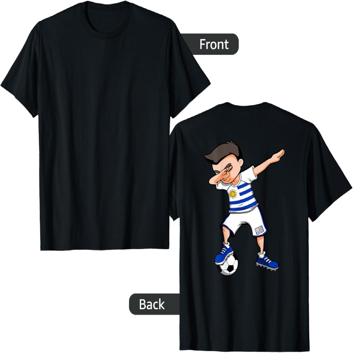 Dabbing Soccer Boy Uruguay Jersey Uruguayan Football Lovers T-Shirt S