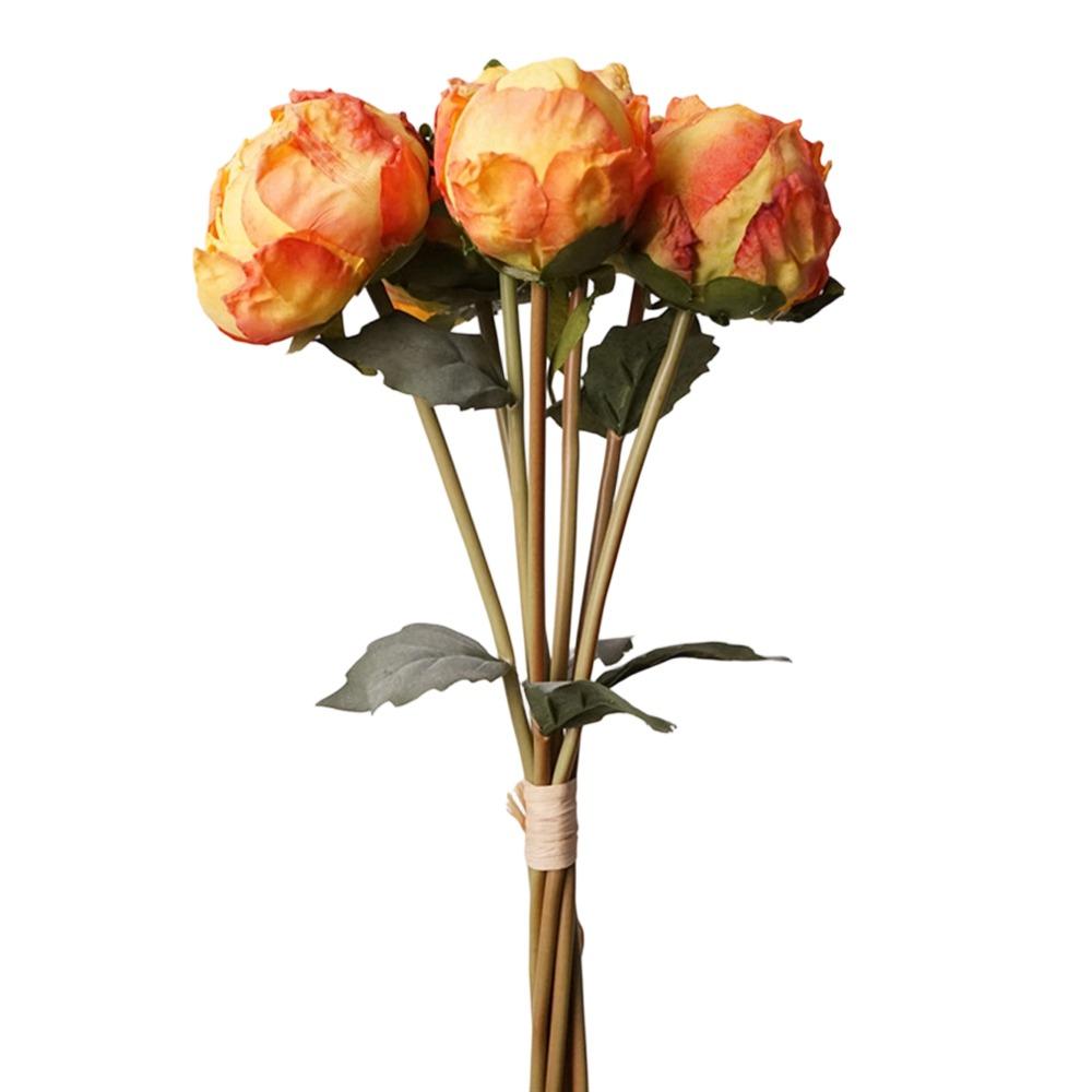 4 Flower 3 Buds Peony Artificial Flower Silk Petals Faux Flower Decorative Flower Home Decoration