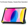 Per iPad (2025)/10.9 (2022) Custodia anti-caduta in pelle a tripla piegatura con supporto per tablet
