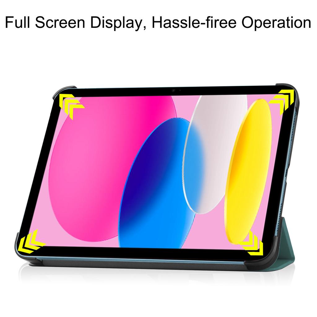Per iPad (2025)/10.9 (2022) Custodia anti-caduta in pelle a tripla piegatura con supporto per tablet